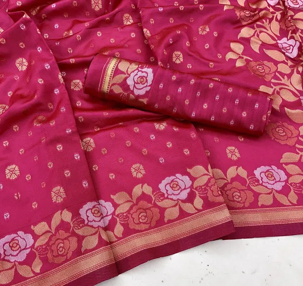 Pink_Embellished_Banarasi_Jacquard_Saree_(Pink)
